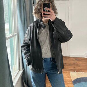 near mint black Colebrook leather jacket (sz S)